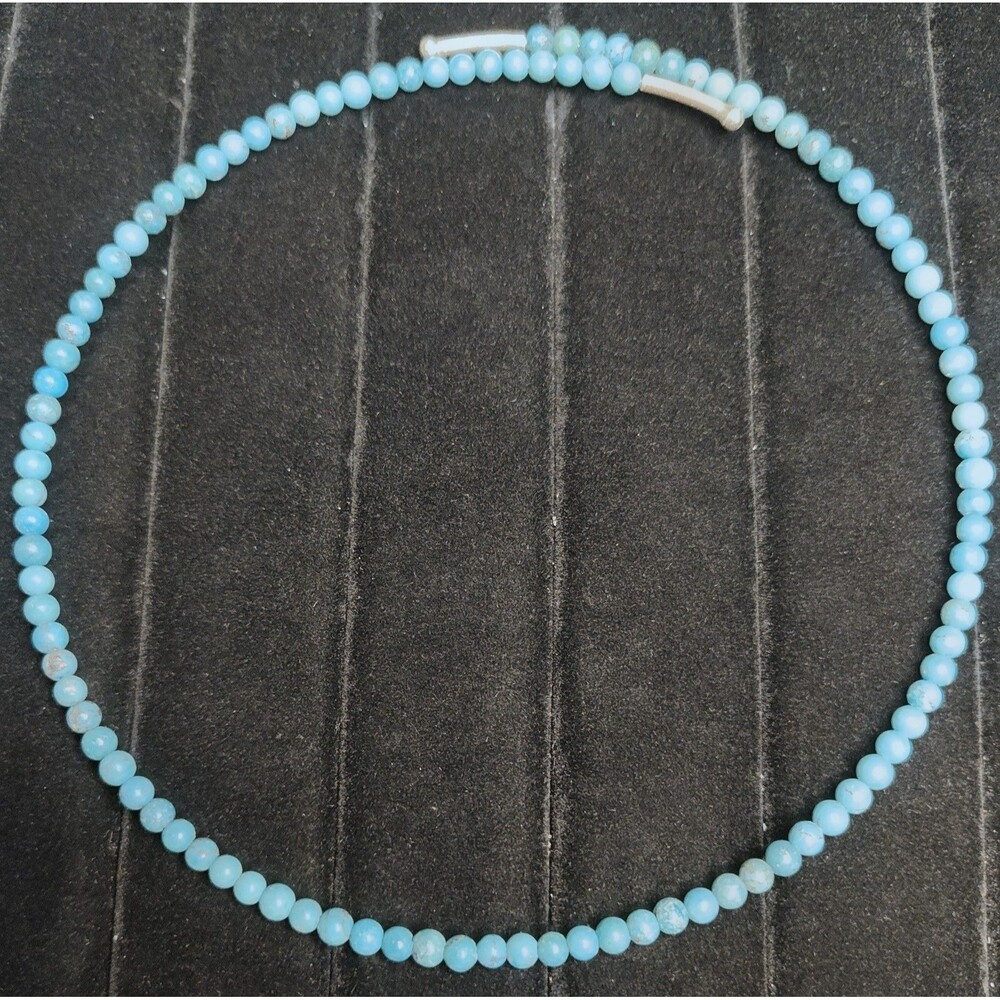 Vintage Barse 925 Sterling Silver  Turquoise Collar Necklace Choker Southwestern